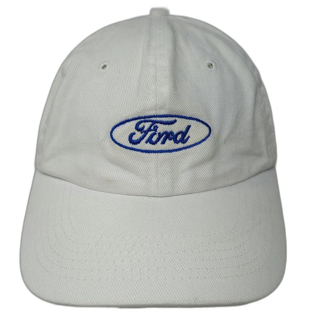 Falcon Baseball Cap White One Size Ford Logo Got Ford Embroidered Slideback Hat